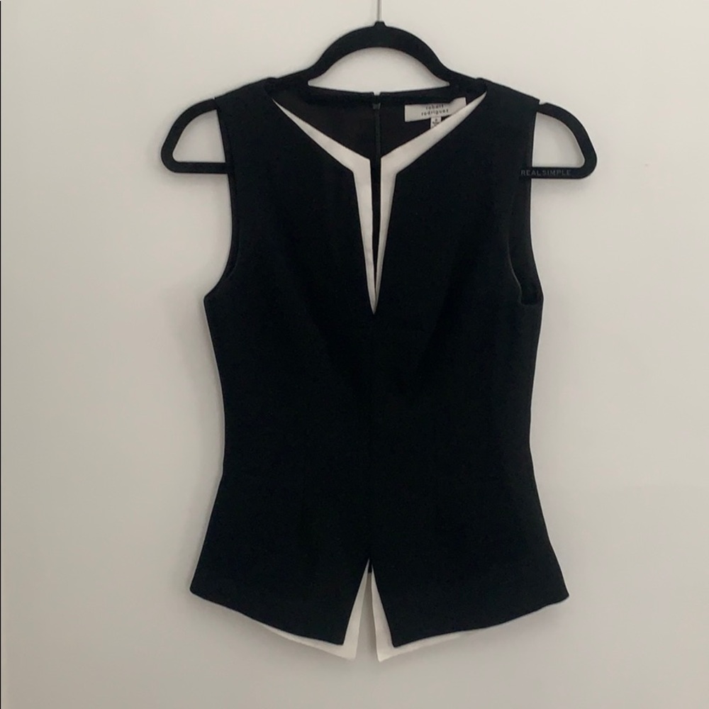 Robert Rodriguez Angular Black and White Blouse